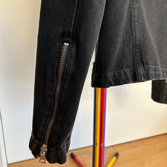 Gap Black Denim Moto Jacket - Picture 3 of 5